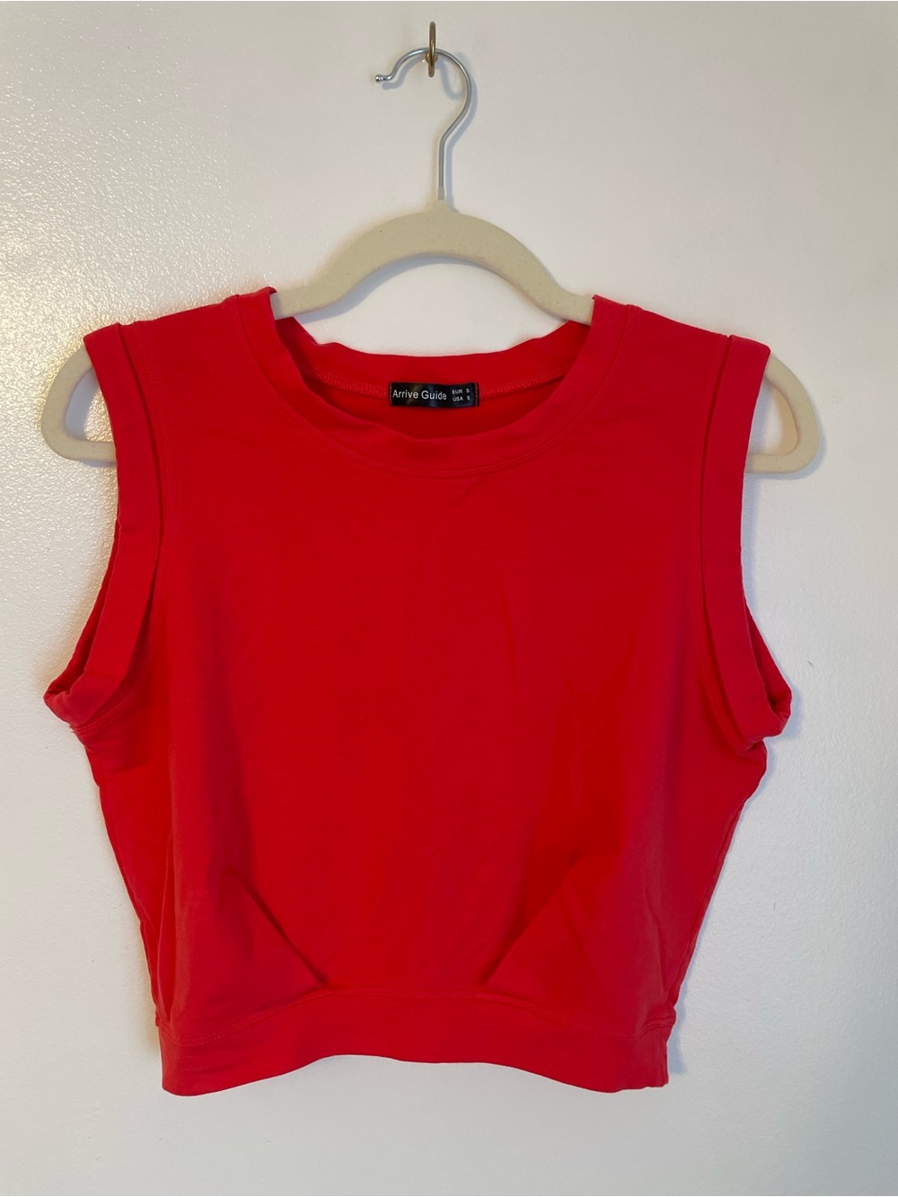 Vivid red tank with waist cinch detail size small